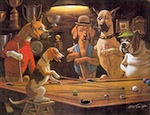ONE LEG ON THE FLOOR ''DOG'' POSTER